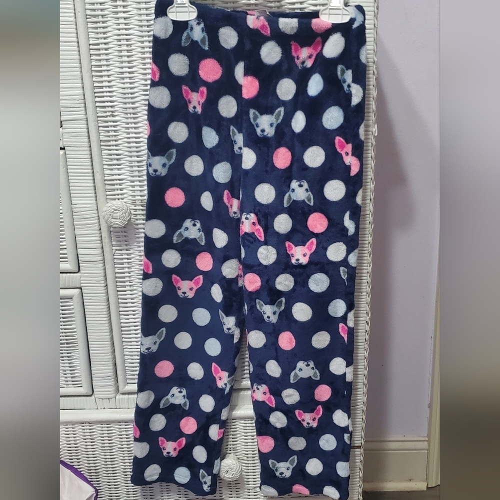 Kids Pajamas with Dog Print - Blue and Pink